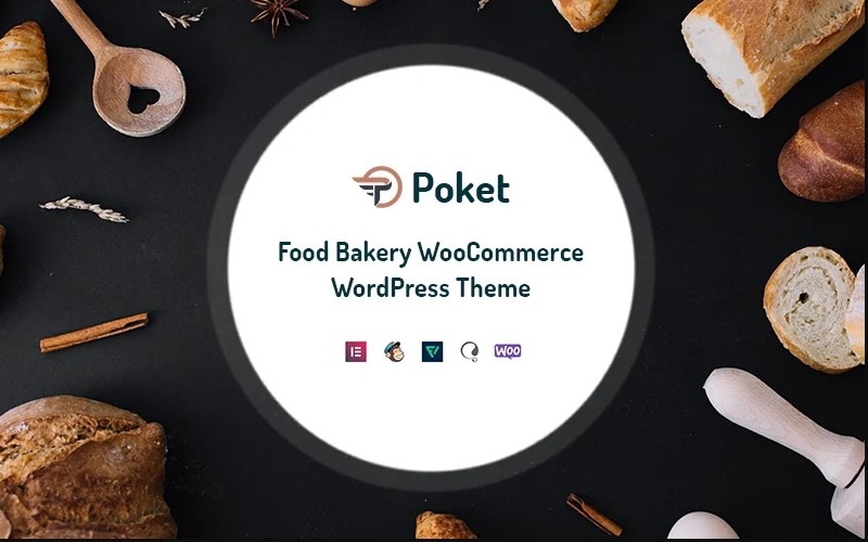 Poket - Food Bakery, Café Woocomerce Responsief WP-thema