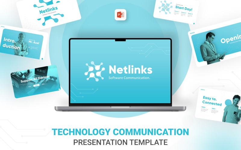 Netlinks创意技术PowerPoint模板