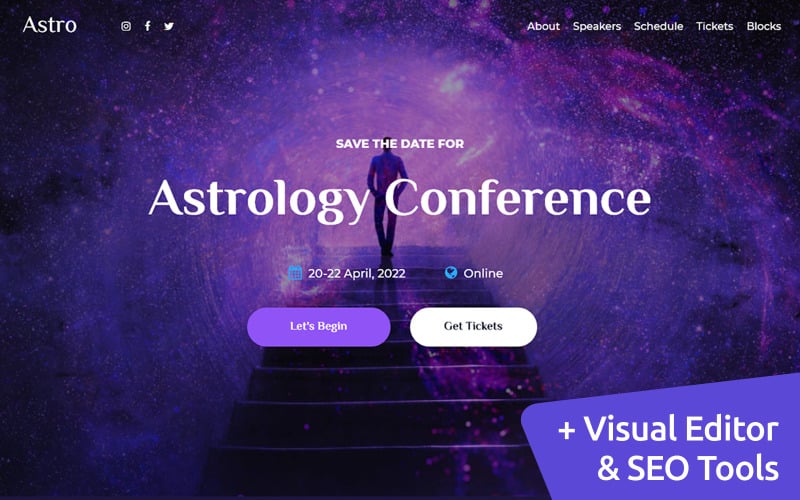Astrologie MotoCMS Website-Design