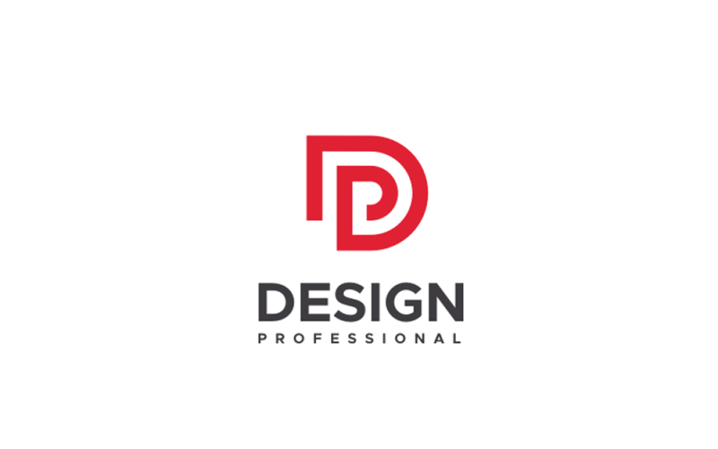 Modello di progettazione logo combinazione lettere D e P