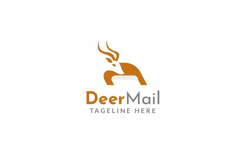 鹿邮件标志设计模板