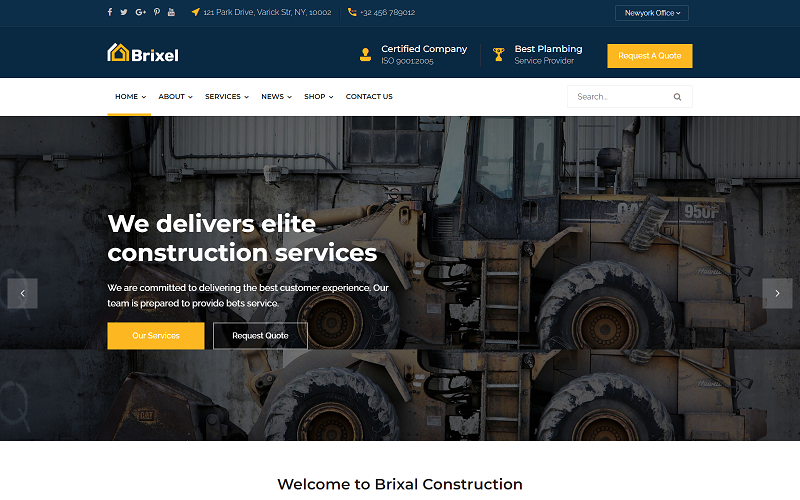 BrixalBuilding - Websitesjabloon voor bouwen en bouwen