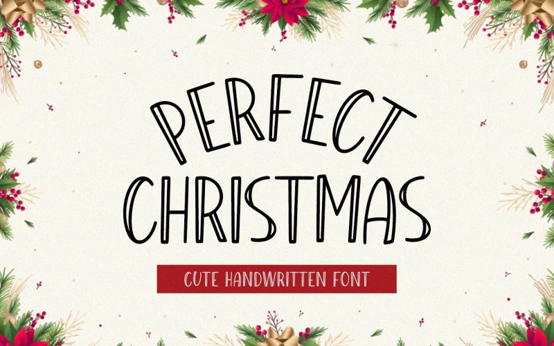 完美的圣诞节-可爱的手写字体