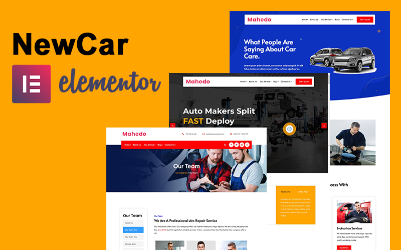 Newcar - Car wash and 机械师 Elementor WordPress Theme