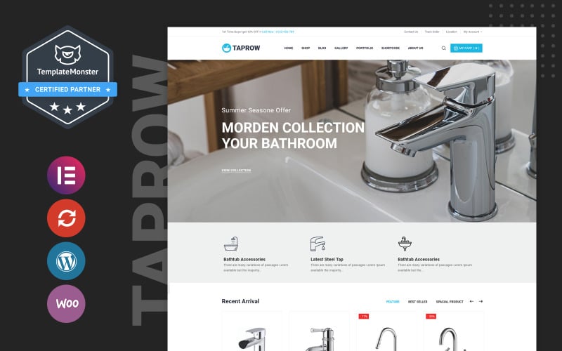 Taprow -管道，浴室和卫生WooCommerce主题