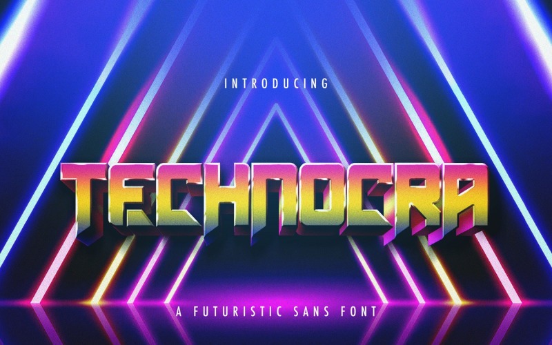 Technocra字体Futuristic Sans