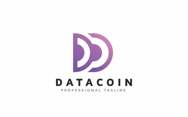 Datacoin D Letter Logo Template