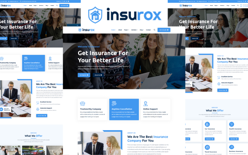 Insurox - HTML5-sjabloon voor verzekeringsmaatschappijen