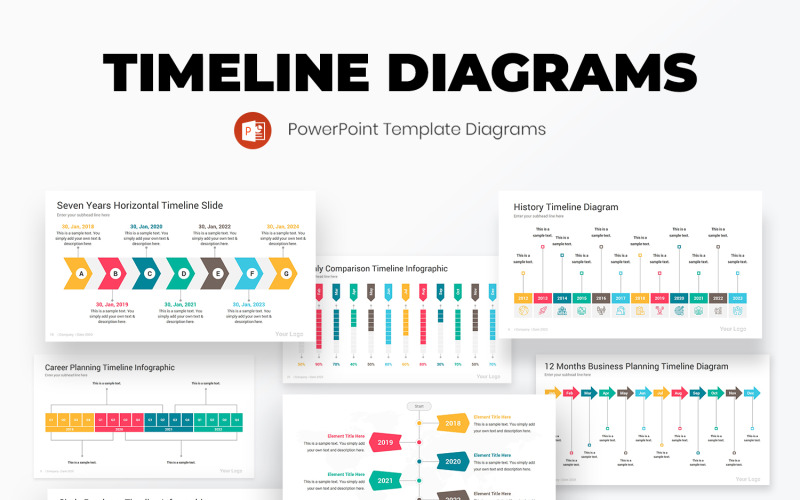 Хронологічні схеми шаблонів PowerPoint