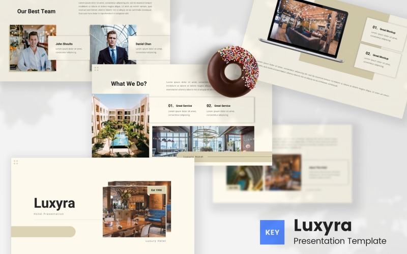 Luxyra - modelo do Google Slides de hotel