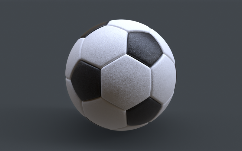 Modelo 3D de deporte de pelota de fútbol