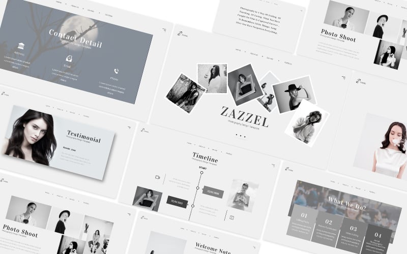 Plantilla de PowerPoint para fotografía de Zazzel