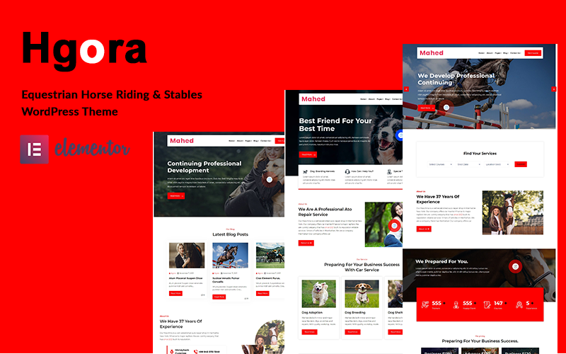 Hgoro Equestrian and Riding Club WordPress-tema