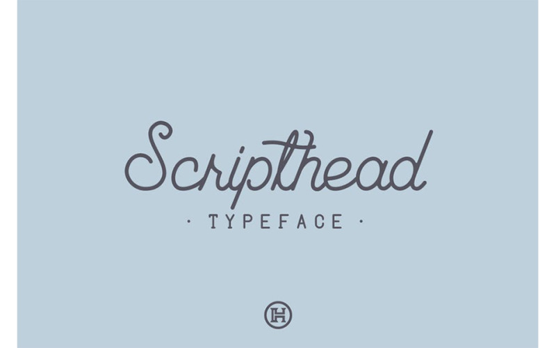Carattere tipografico Scripthead - Carattere tipografico Scripthead