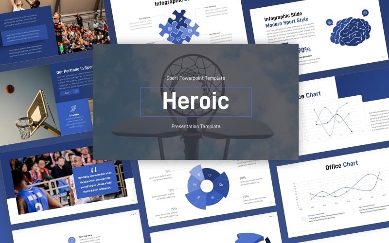 Heroic - Mehrzweck-PowerPoint-Vorlage für Sport