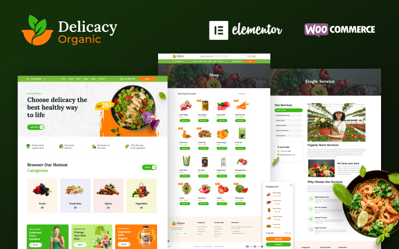 Delicacy - Bio & Food Store Elementor WordPress Téma