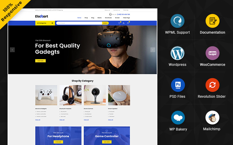 Elomart - 大型工具超级商店 WooCommerce Elementor 主题