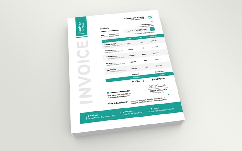 Invoice Template Minimalist