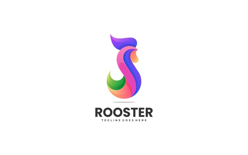 Rooster Gradient Colorful Logo Design