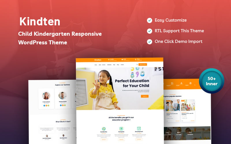 Kindten - Tema WordPress responsivo para jardim de infância infantil