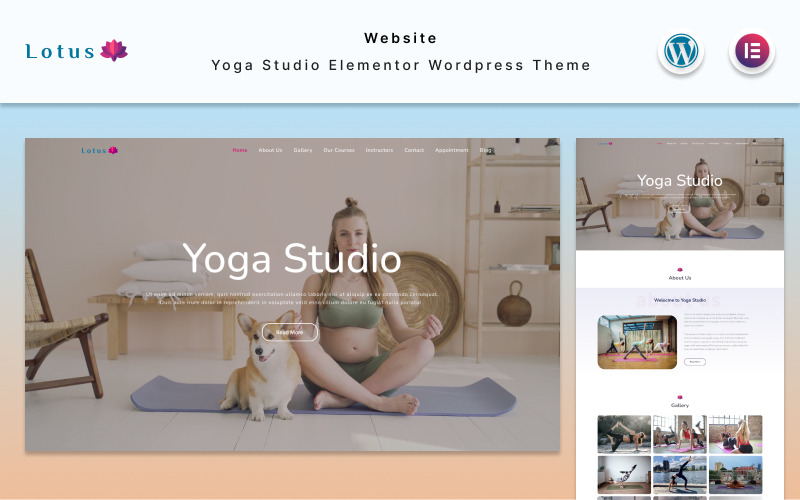 Lotus - Tema de WordPress para Elementor del sitio web de Yoga Studio