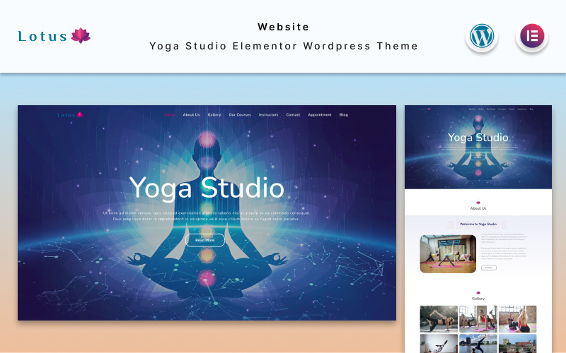 Lotus - Yoga Stüdyosu Web Sitesi Elementor WordPress Teması