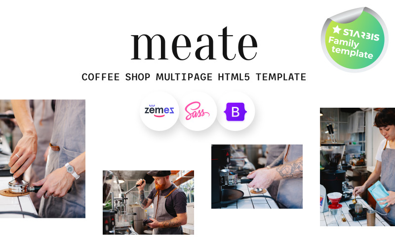 Meate - Шаблон веб-сайту кав'ярні HTML5