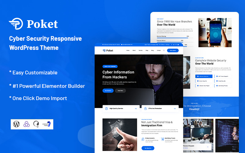 Poket - Cybersäkerhet Responsivt WordPress-tema