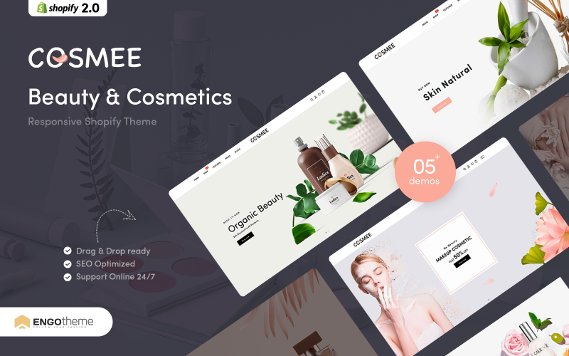 Cosmee - адаптивна тема Shopify про красу та косметику