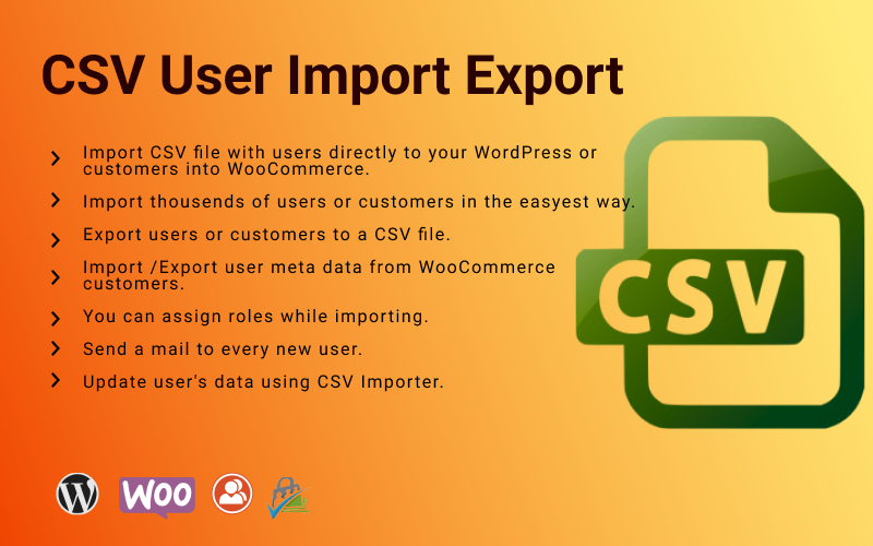 CSV-felhasználói ügyfél-exportálás-importálás WordPress beépülő modul