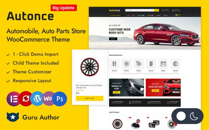 Autonce – Autóalkatrészek WooCommerce reszponzív téma