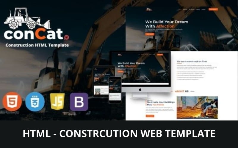 Concat - Construction登陆页面模板