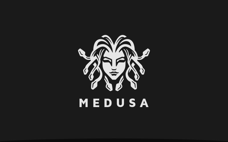 Plantilla de logotipo de Medusa Gorgona