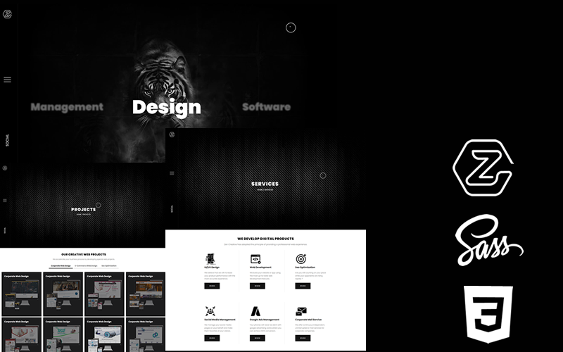 Zen Creative HTML5 Css3 thema-websitesjabloon