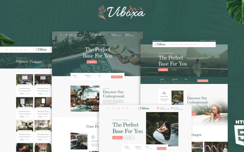 Viboxa Retreat And Resort HTML5模板