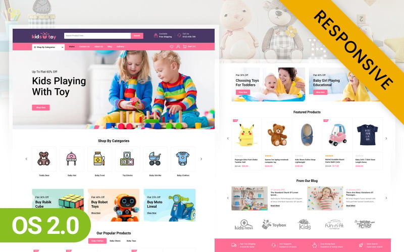 KidsToy -玩具商店Shopify 2.响应式主题