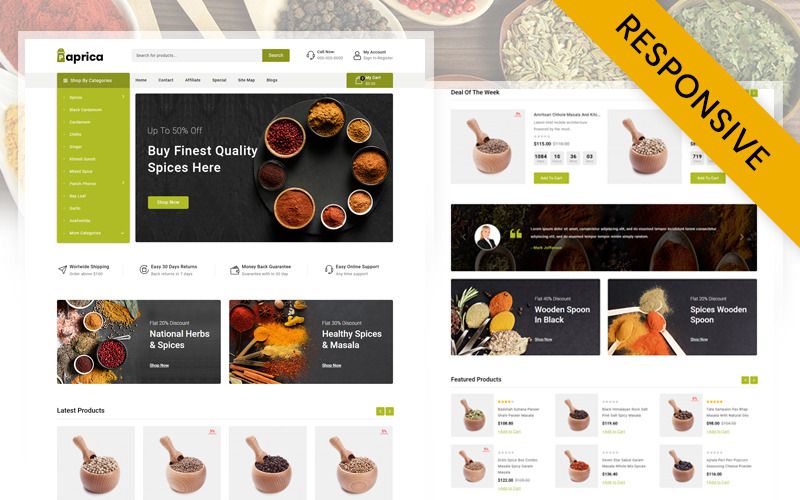 Paprica - Spice Store OpenCart Duyarlı Teması