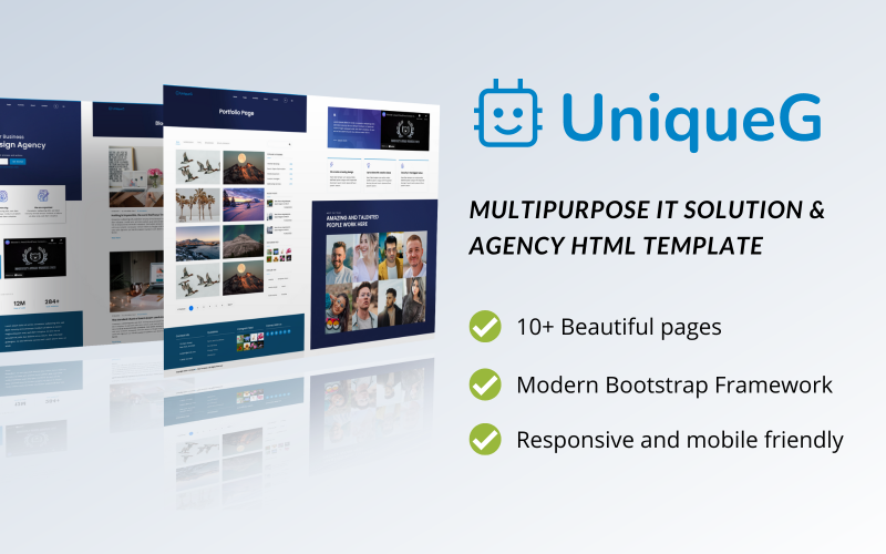 UniqueG - Multipurpose IT Solution & Agency HTML-mall