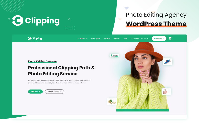 Clipping - Fotoredigeringsbyrå WordPress-tema