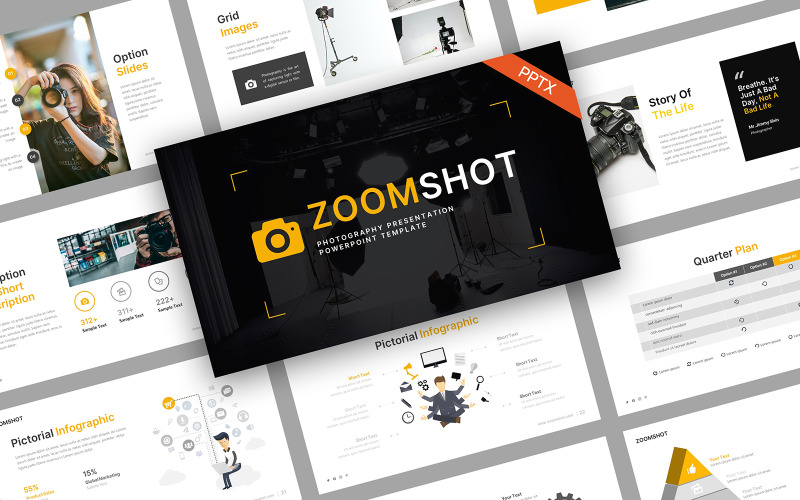 ZoomShot Fotoğrafçılık PowerPoint Şablonu
