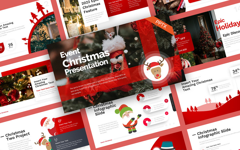 Event-Weihnachten-PowerPoint-Vorlage