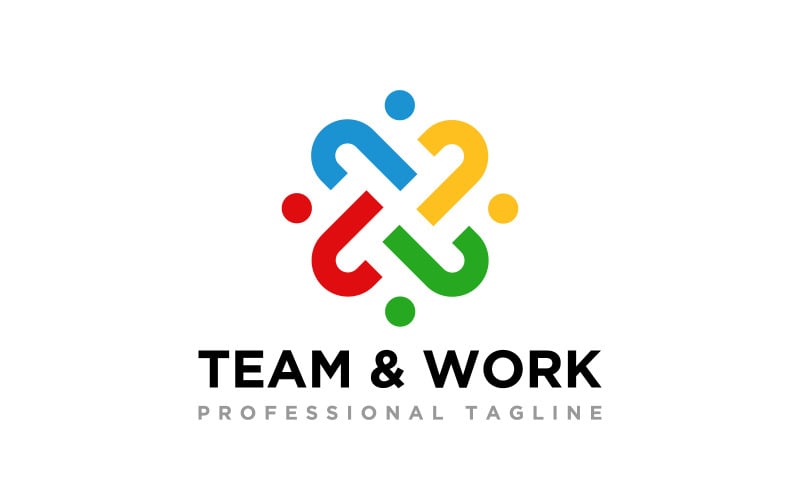 Projektowanie logo pracy zespołu ludzkiego