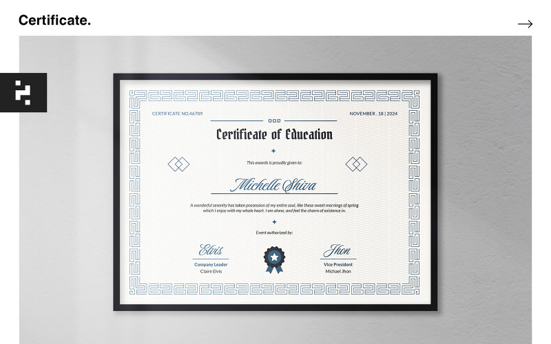 Szablon certyfikatu nowoczesnej edukacji