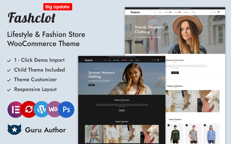 Fashclot – Többcélú divatüzlet Elementor WooCommerce reszponzív téma