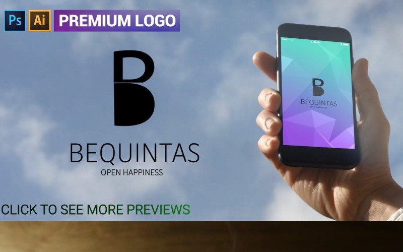 Modèle de logo BEQUINTAS Premium B Letter