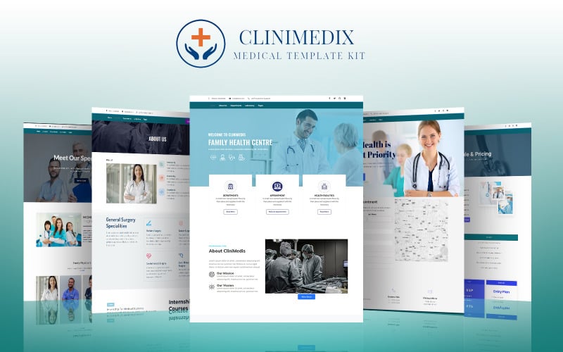 CliniMedix - Kit de modèles d'éléments d'hôpital de clinique médicale