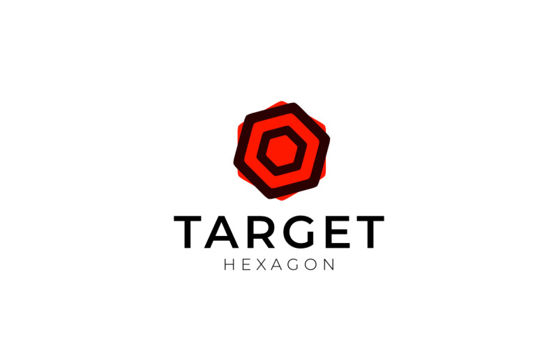 Target Hexagon Clever Shape Logotyp