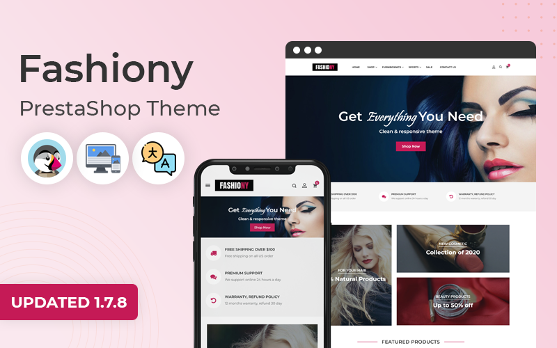 Fashiony - Премиальная адаптивная тема Prestashop