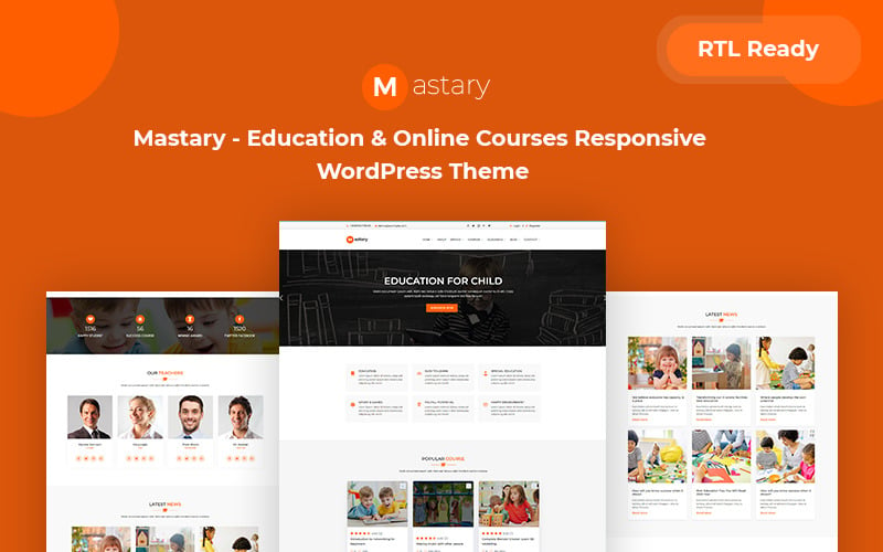 Mastary -在线课程，LMS & Education Responsive WordPress Theme