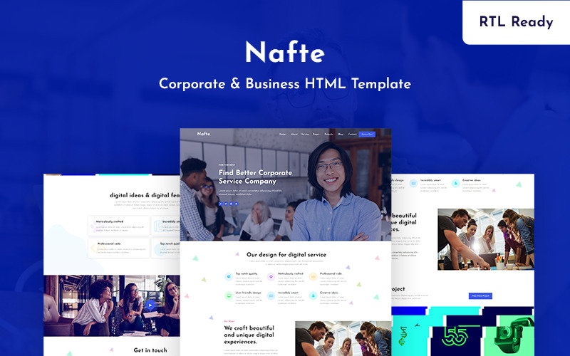 Nafte – Corporate Business Website-Vorlage